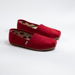 Toms Womens Classic in Red Size 9.5